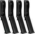 4-Pack Kickdown Door Stopper, Heavy Duty Black Kick Down Stop by Elfthloo