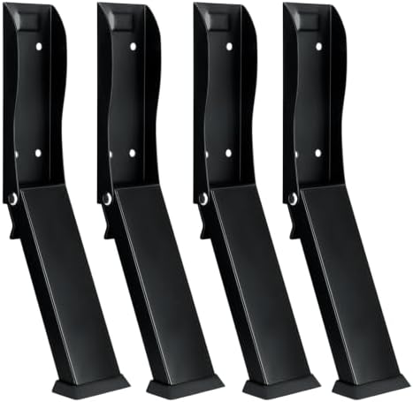 4-Pack Kickdown Door Stopper, Heavy Duty Black Kick Down Stop by Elfthloo