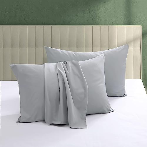 100% Egyptian Cotton Pillow Protectors Set of 4 King Size by ShunjieHome
