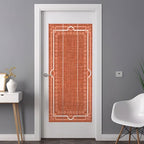 Window Privacy Film Frosted, Burnt Orange Botanical Non-Adhesive Static Cling Window Tint, Vintage Florals Geometric Minimalist Insulated Windows Frosted Films for Living Room, 35.4 x 78.7 Inches - Image 3