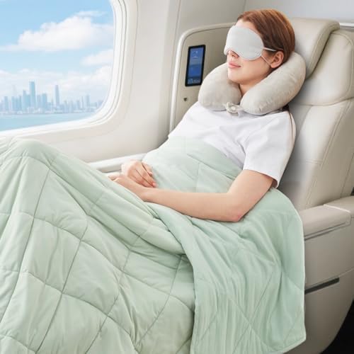 Cozy Bliss Cooling Throw Blanket for Hot Sleepers 50"x70", Q-Max 0.45 Cooling Comfort, Cold Blankets for Night Sweats Sleeping, Ultra-Cool Lightweight Breathable Summer Blanket for Couch Bed, Green - Image 4