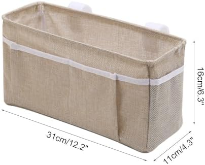 2Pcs Portable Bedside Hanging Caddy (Beige ) - Image 2