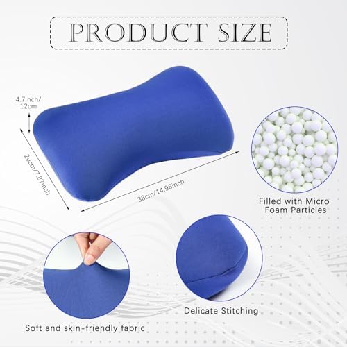Thyle 2 Pcs Bead Neck Pillow 15 x 8 Inch Bone Shape Pillow, Pink, Blue - Image 3