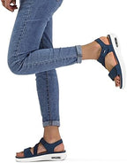mysoft Women's Comfortable Walking Sandals Platform Wedge Ankle Strap - Image 3