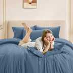 FUANNA King Comforter Set 7 Pieces, Luxury Bed in a Bag Soft Bedding Sets - Image 2