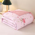 Coverless Duvet Single Double King Size, Reversible Summer Quilted Duvet Cosy and Lightweight Quilt Breathable Bedspreads Quilted Throw for Beds,Pink,200 * 230cm by Unknown