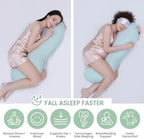 Body Pillows for Adults, Full Body Pillow for Side Sleepers, Long Body Pillow for Bed, Pea Pod Shape Long Pillow for Pregnancy Sleeping Full Body Support - Image 5