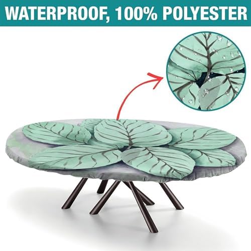 Oval Fitted Tablecloth, Plaid Pattern Printed on Fitted Oval Tablecloth with Elastic, for Outdoor Travel Picnics BBQs Beach Parties, Fits for 54" x 76" Oval Tables - Image 2