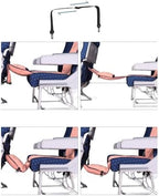 Plane Footrest Hammock Seat Cover Travel Bed Heavy Duty Foot Rest for Flying Trains Bus Flights for Airplane, Office, Under Desk, Car(Khaki) - Image 3