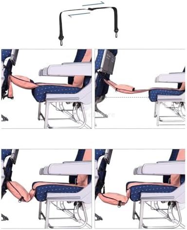Plane Footrest Hammock Seat Cover Travel Bed Heavy Duty Foot Rest for Flying Trains Bus Flights for Airplane, Office, Under Desk, Car(Khaki) - Image 3