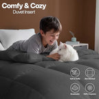 Utopia Bedding California King Comforter, Duvet Insert, Grey, 96 x 102 in - Image 6