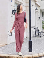 Ekouaer Two Piece Sets for Women Fall Lounge Sets Casual Matching Outfits - Image 4
