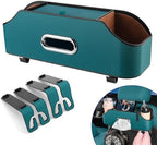 Car Seat Back Organizer with Cup Holders, Tissue Box & Hooks, Navy Blue by HALOYiVGO
