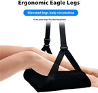 Foot Hammock for Plane Travel 2Pcs Aircraft Hammock Support Plate Adjustable Portable Plane Footrest Lightweight Leg Foot Pad for Work Feet Care(Black) - Image 4