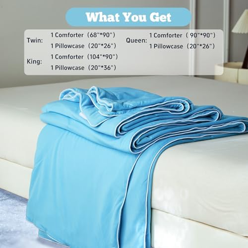DOWNCOOL Cooling Comforter Twin Size, Cooling Blanket for Hot Sleeper - Image 6