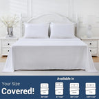 CULVE Bulk Twin Flat Sheets Only, White 6 Pack, Microfiber, 66x96 - Image 5