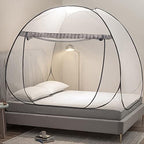 Mengersi Mosquito Net Tent for Bed,Pop-Up Bed Canopy with Net Bottom,Mosquito Netting Bed Tent for Kids Girls Boys,Bed,Suit for Indoor Outdoor (Twin, Gray),CAN3023114 - Image 3