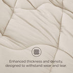Bedsure Full Size Comforter - Comforter Full for All Season, Ultra-Soft Quilted Down Alternative Duvet, Blanket for Bed, Prewashed Duvet Insert with 4 Tabs, Machine Washabl, Cream, 86x82 in - Image 5