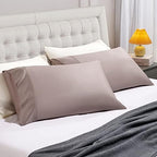 Eucalyptus Tencel Cooling Pillowcase 2 Pack King Taupe - Image 2
