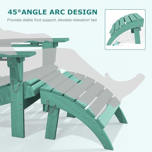 PLUUV Folding Adirondack Ottoman Footrest for Adirondack Chair, Aruba - Image 5