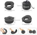 Memory Foam Travel Pillow,360° Support for Your Head,Neck,and Chin,Comfortable for Airlines,car,Office,Shcool and Home use,More Colors for Your Option (Dark Gray) - Image 2