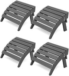 KINGYES Folding Adirondack Ottomans Set of 4 for Adirondack Chair, Grey by KINGYES