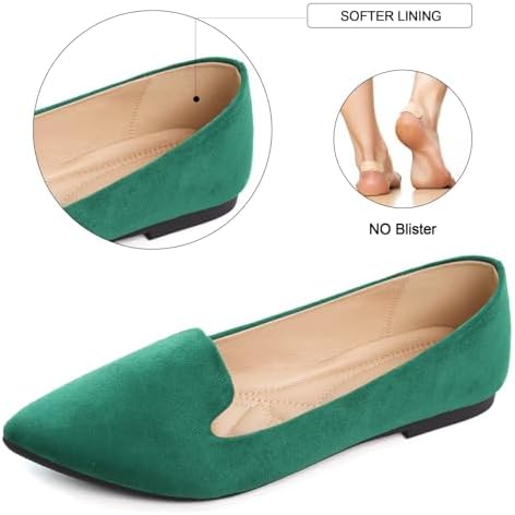 SAILING LU Women's Pointy Toe Ballets Flats PU Leather - Image 4