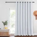 NICETOWN Patio Door Curtain Room Darkening for Bedroom, Grommet Light & Heat Blocking Room Divider Curtain Panel Window Drape for Patio/Livingroom, Greyish White, W100 x L144, 1 Panel by NICETOWN