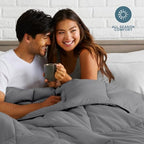 Bare Home Duvet Insert Comforter (California King, Grey) - Image 4