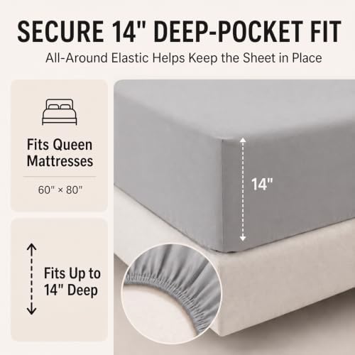 CozyLux Oversized Queen Comforter Set French Grey - 7 Pieces Bed in a Bag - Image 5