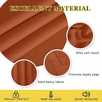 NICETOWN Burnt Orange Blackout Curtains for Bedroom/Living Room 132 Inch Length - Thermal Insulated Room Darkening Grommet Top Window Curtains (100 by 132 - Inch, 1 Panel) - Image 2