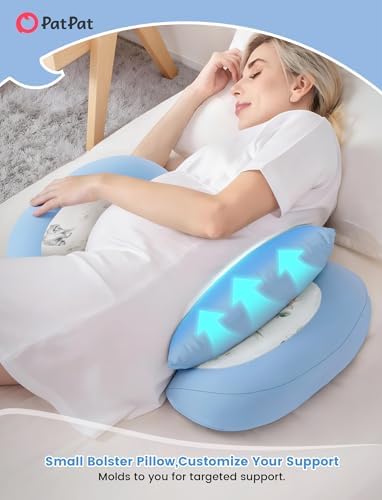 PATPAT Pregnancy Pillow, Cooling Maternity Pillow with Adjustable Wedge - Image 3