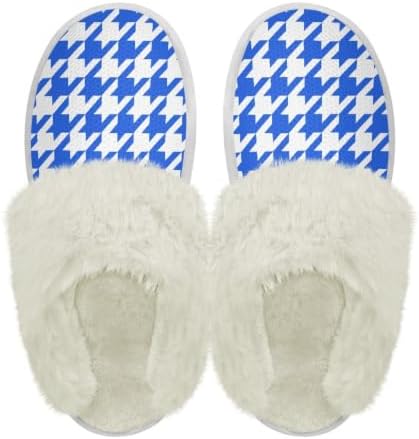 Cotton Slippers With Fluffy Edges House Slippers Non‑Slip Sole by Unknown
