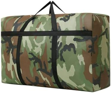 Camouflage Heavy Duty Moving Bags with Zippers, Waterproof 600D Oxford Cloth Storage Bag for Clothes Comforters Bedding, Extra Large Reusable Moving Totes with Reinforced Handles (X-Large) by YPYUANPEI
