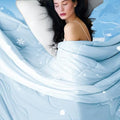DOWNCOOL Cooling Comforter Twin Size, Blue Cooling Blanket for Hot Sleeper by DOWNCOOL