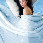 DOWNCOOL Cooling Comforter Twin Size, Blue Cooling Blanket for Hot Sleeper by DOWNCOOL