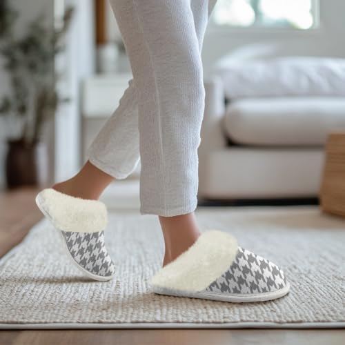 Cotton Slippers With Fluffy Edges House Slippers Non‑Slip Sole - Image 4