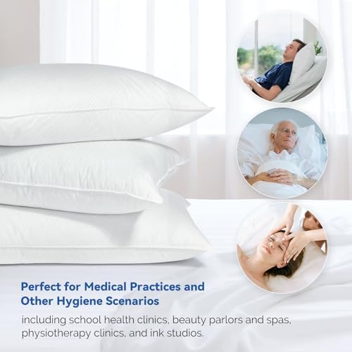 JMU 600PCS Disposable White Pillow Case 21" x 30", Tissue/Poly Single Use Pillowcases Medical - Image 4