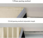 AJAZZ 100% Window Blinds Blackout Portable Blackout Curtains Adhesive Curtains for Living Room No Drilling (Beige, 47" W x 72" L 1 Panel) - Image 4