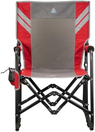 GCI Outdoor Stowaway Rocker - Varsity Red/Gray - Image 3