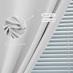 Blackout Curtains for Bedroom Sticky Curtain Blackout Window Cover Self Adhesive Curtains Rod No Drillng, 47" W X 71" L, Light Grey, 2 Panels - Image 6