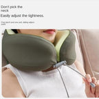 QUQUQ Travel Neck Pillow for Sleeping Slow Rebound U-Shaped Pillow Nap Portable Travel Comfortable(Green) - Image 6