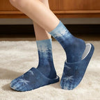 Fuzzy Slipper with Socks for Women Slip On House Slipper and Socks Set Cozy Fuzzy Slippers for Indoor - Image 2