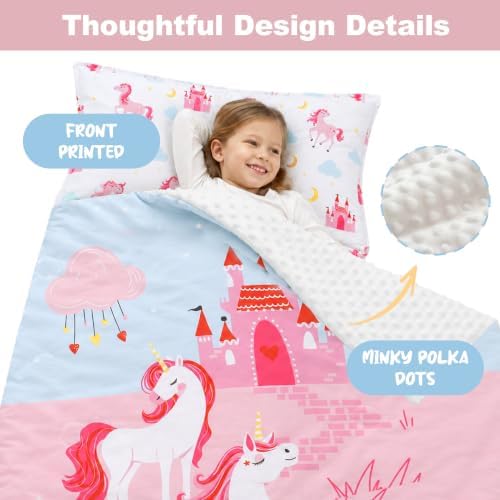 Unicorn Nap Mat for Toddlers Girls, Kids Sleeping Bag - Image 5