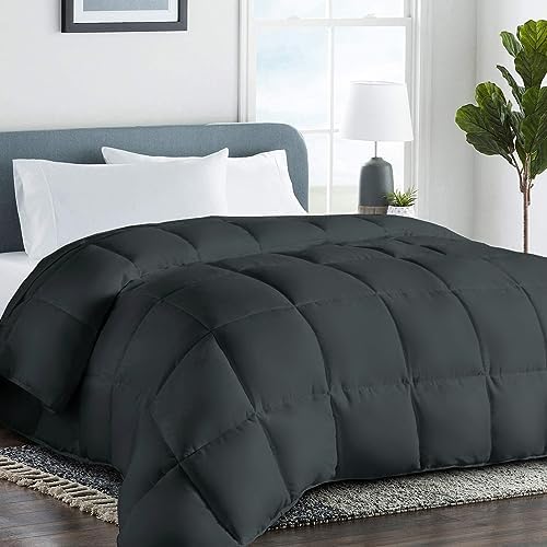 COHOME All-Season Oversized Queen Size Comforter Duvet Insert - Dark Grey by COHOME