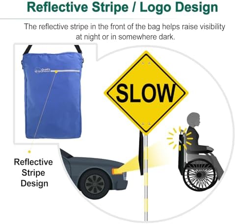 Wheelchair Footrest, Leg Support, Transfer Board Bags, Leg Rest Footrest Extender Storage Bag, for Wheelchair Accessories and Storage of Personal Belongings(W26H05B) - Image 5