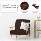 Newwiee 8 Pcs Patio Outdoor Cushion Covers,Solid,Dark Coffee - Image 4
