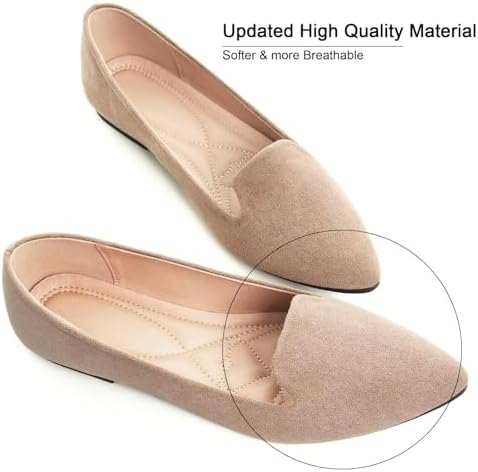 SAILING LU Women's Pointy Toe Ballets Flats PU Leather - Image 2