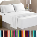 Elegant Comfort Luxury Soft 4-Piece 1500 Premium Hotel Quality Bed Sheet Set with Extra Deep Pockets 18-24 Inch, Wrinkle Free, Storage Pockets, Extra Deep Pocket 4PC Sheets, Twin, White by ELEGANTCOMFORT