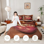 Erosebridal Black Girls King Bedding Set Luxury African American Comforter Set Soft Microfiber Black Woman Female Comforter for Teens Adult Melanin Bedroom Decor (1 Comforter, 2 Pillowcases) - Image 4